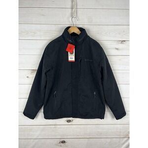 Rugged Elements Trek Jacket Mens Medium Jet Black Water Wind Resistant Outdoor